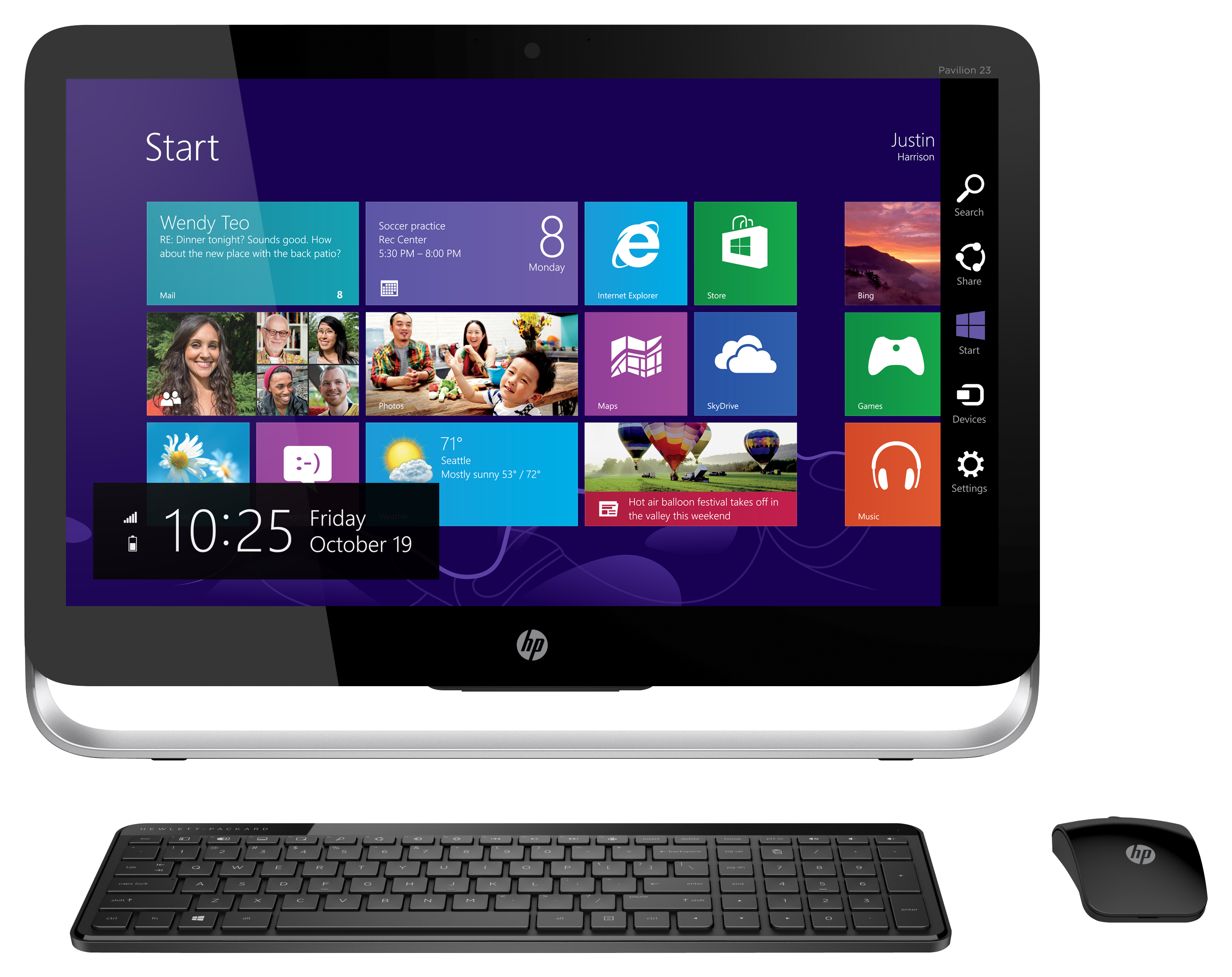 Product data HP Pavilion 23-p114 AMD A8 A8-6410 23