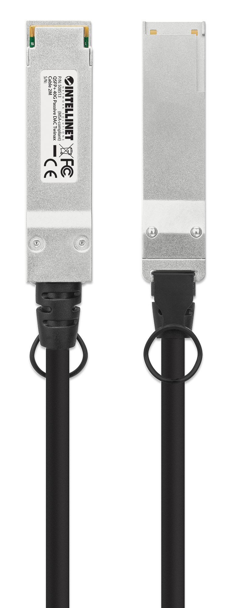 Intellinet 508513 networking cable Black, Silver 2 m