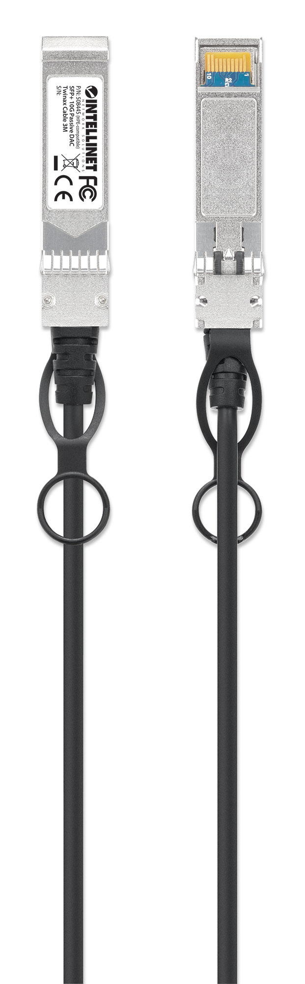 Intellinet 508445 networking cable Black, Silver 3 m