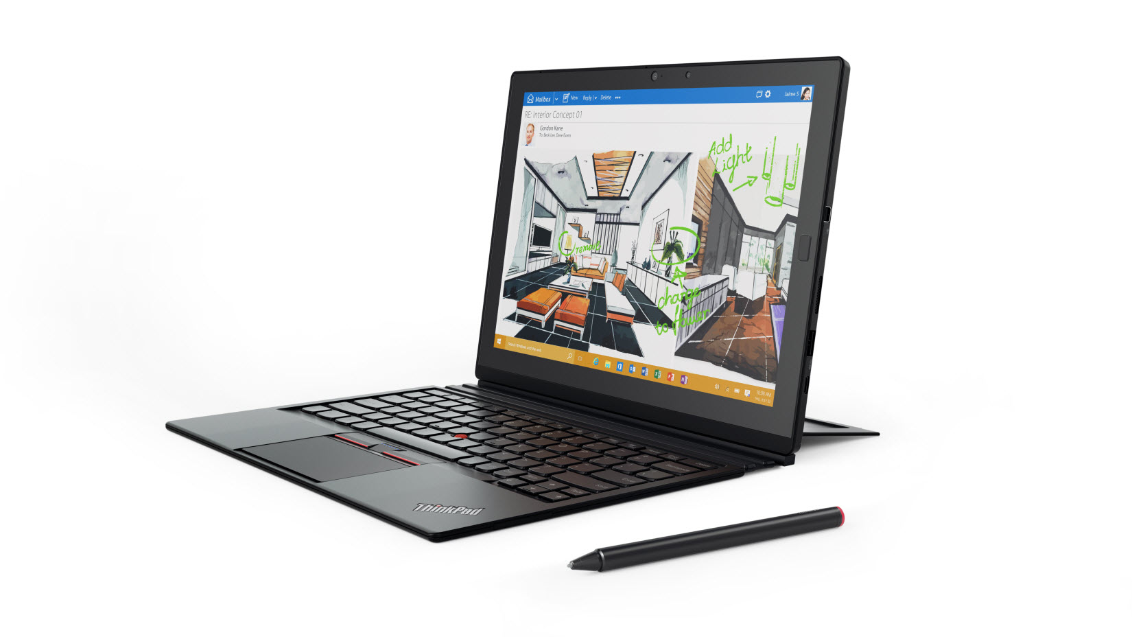 联想thinkpad x1 tablet 平板电脑 intel core m m5-6y57 256 gb 黑色