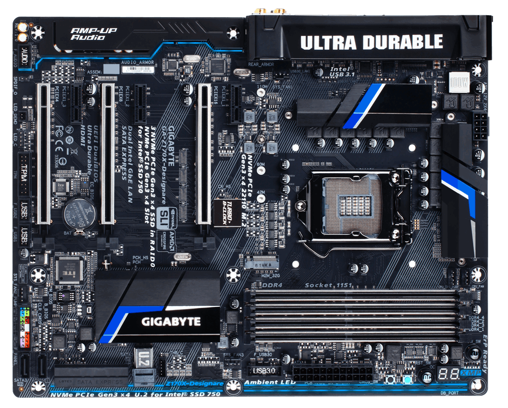Product Datasheet Gigabyte Ga Z170x Designare Intel Z170 Lga 1151 Socket H4 Atx Motherboards Ga Z170x Designare