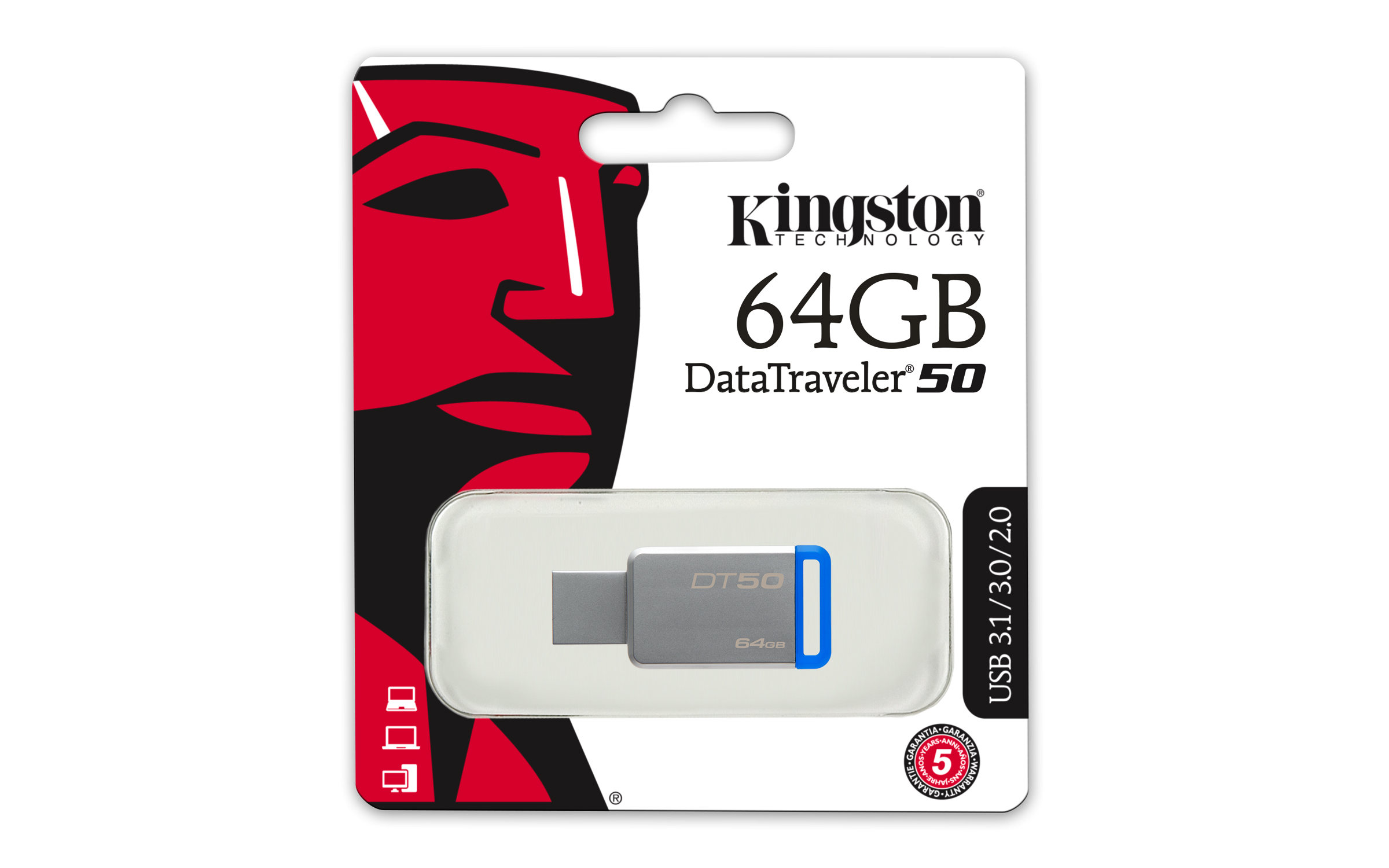 Flash usb 3.0 64gb kingston dt50 3.1 Flash usb 3.0 64gb kingston dt50 3.1