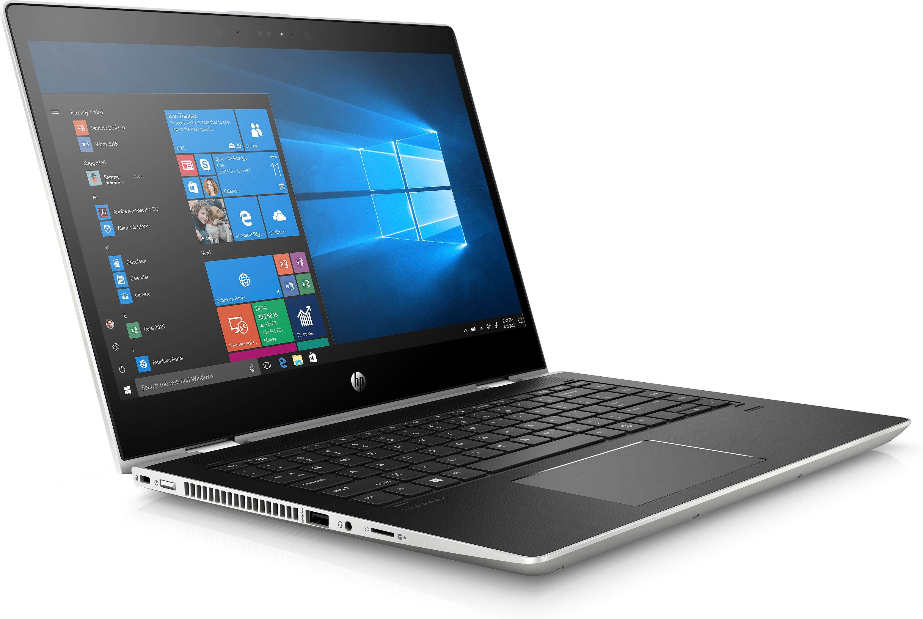 惠普probook x360 440 g1 黑色, 银色 混合型(平板笔记本电脑二合一)