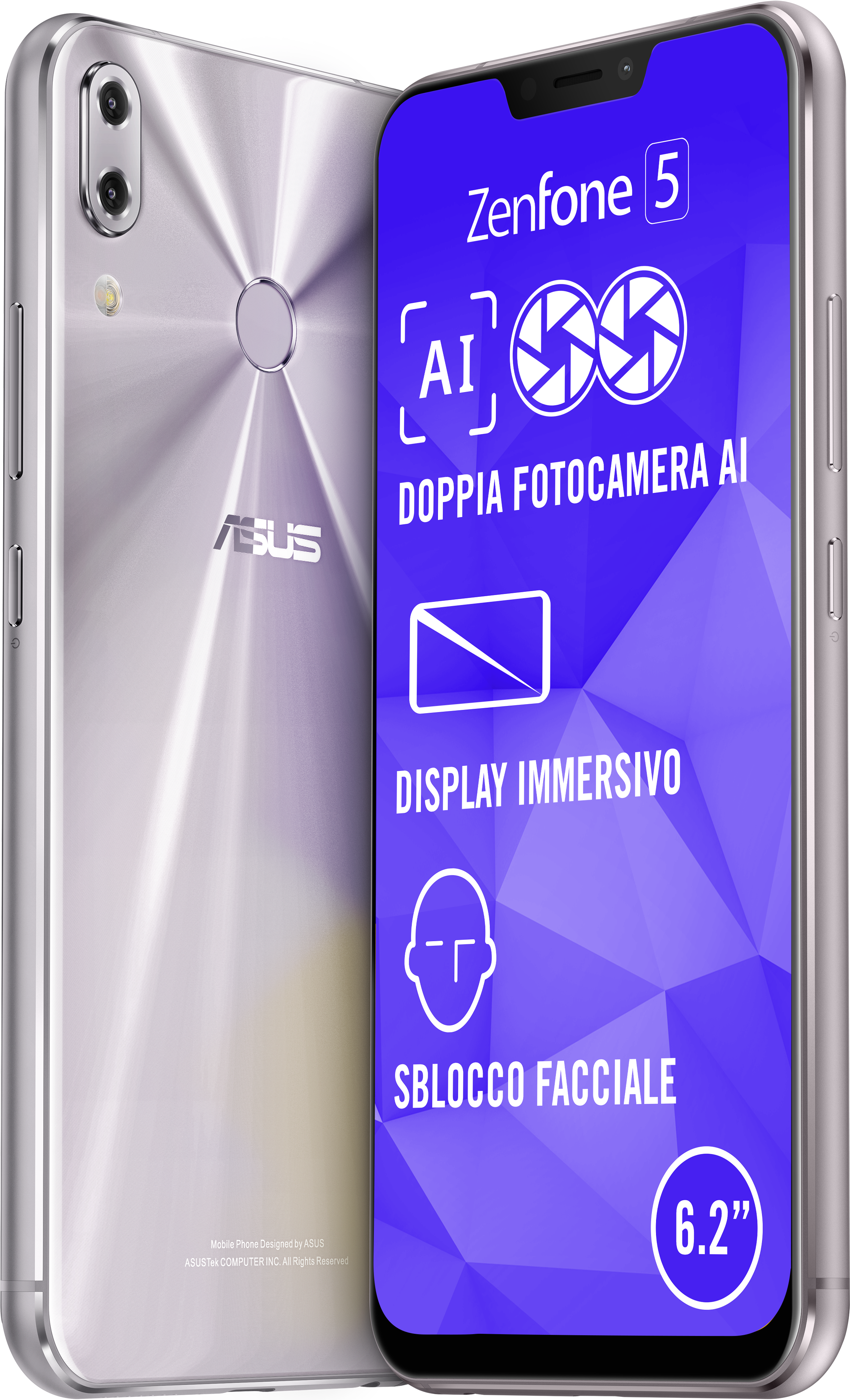 ASUS - Zenfone5 （ZE620KL）シルバー Specs ASUS ZenFone 5 ZE620KL-1H010EU 15.8 cm (6.2