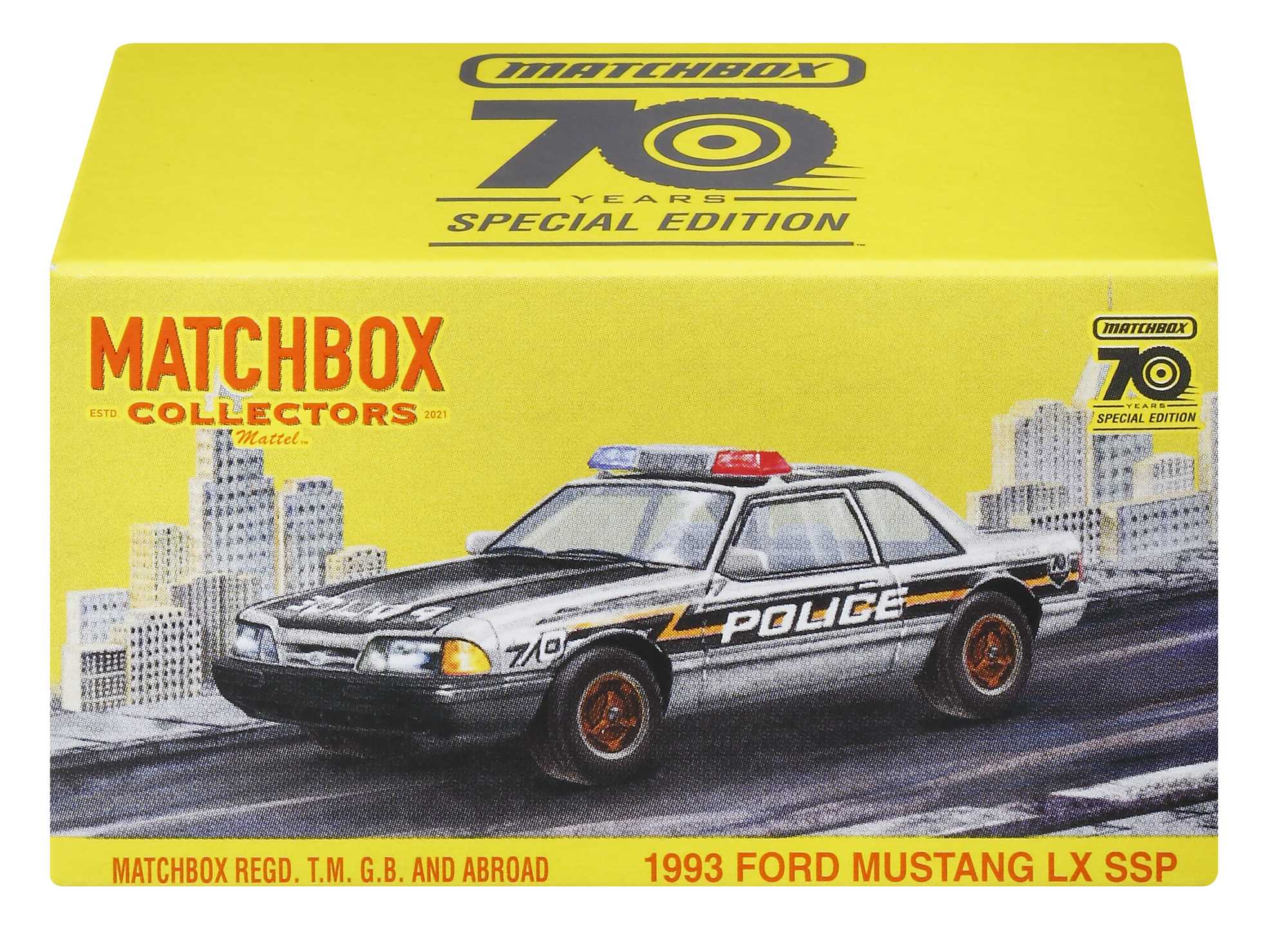 Especificações Matchbox 70Th Anniversary 1993 Ford Mustang LX SSP