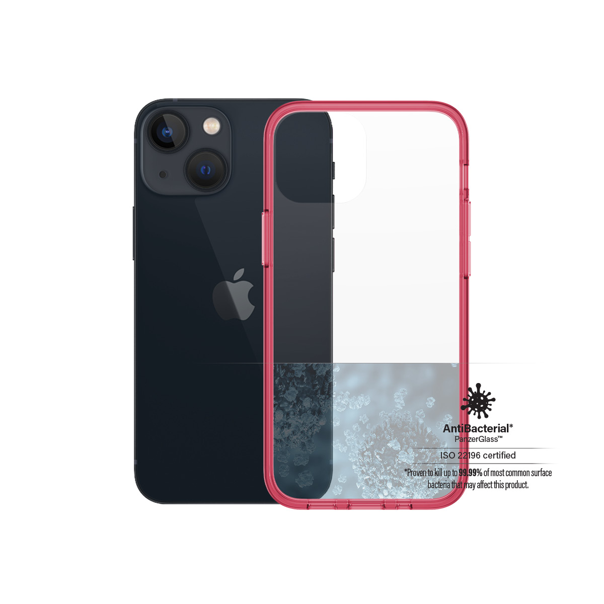 PanzerGlass ClearCaseColor Apple iPhone 13 Mini - Strawberry