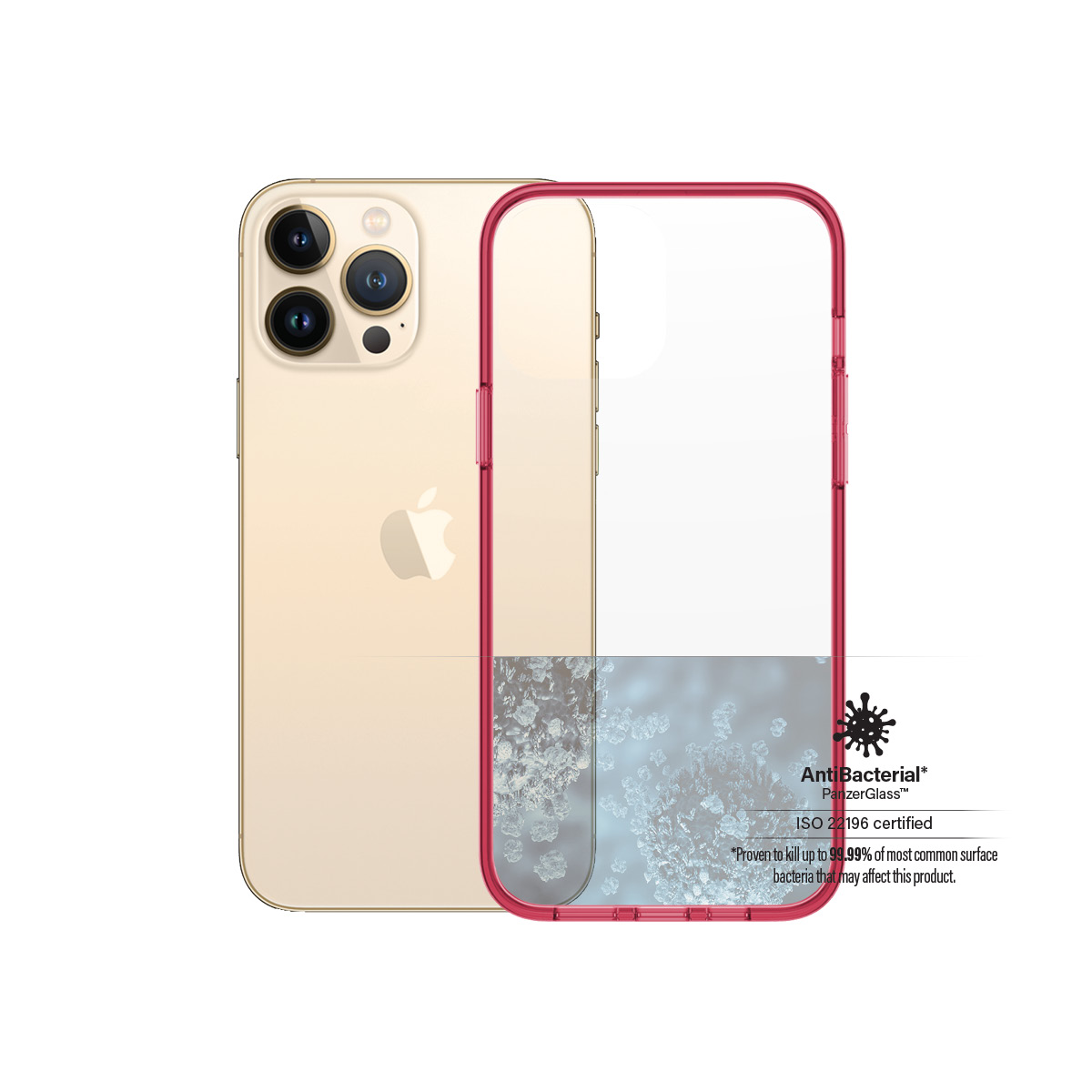 PanzerGlass ClearCaseColor Apple iPhone 13 Pro Max - Strawberry