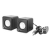 Manhattan 2600 Series Speaker System, Small Size, Big Sound, Two Speakers, Stereo, USB power, Output: 2x 3W, 3.5mm plug for sound, In-Line volume control, Cable 0.9m, Black/Grey, Three Year Warranty thumbnail 7