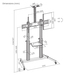 Manhattan 462563 soporte para TV 2.54 m (100") Negro, Plata