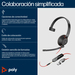 POLY Auriculares monoaurales USB-C Blackwire 5210 + conector de 3,5 mm + adaptador USB-C/A