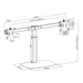 ACT AC8332 Monitorarm Gasgeveerd 2 Scherm