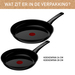 Tefal Renew On Keramische koekenpannenset 24 + 28 cm Zwart