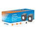 Manhattan 2600 Series Speaker System, Two Speakers, Black/Orange, USB for Stereo Audio and Power, Output: 2x 3W, Decent Sound, Integrated rotary volume control, USB-C/USB-A Adapter, Cable 1.4m, Three Year Warranty thumbnail 10