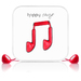 Happy Plugs Earbud Headset Wired In-ear Calls/Music Red thumbnail 3