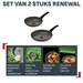 Tefal Renewal 2-delige keramische koekenpannenset 24+28 cm