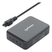 Manhattan Cuatro puertos USB-C PD con hasta 140 W por puerto, 240 W de salida total, Power Delivery 3.1, negro
