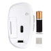Manhattan Nanorreceptor USB-A, seis botones con rueda de desplazamiento, 800/1200/1600 ppp, contorno agradable para la muñeca, blanco