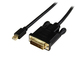 Mini DisplayPort To DVI Active Adapter Converter Cable - Mdp To DVI 2560x1600 1m Black
