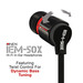 Lindy IEM-50X Headset Wired In-ear Calls/Music Black, Red thumbnail 2