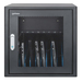 Manhattan Laadkast voor 10 laptops (tot 16"), laden via interne AC-adapters (EU) (installatie van voedingskabels van apparaten vereist), geschikt voor ALLE laptops, iPad, MacBook en Chromebook, vakken 380×30×280 mm, laadtrolley, afsluitbaar