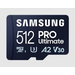 Samsung MicroSDXC PRO Ultimate 512GB 130MB/s + USB lezer