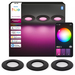 Philips Hue Inbouwspot Slim 3-Pack - White and Color - 90mm - Zwart