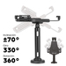 Manhattan Soporte de sobremesa para iPad y tablet, bloqueable, montable en pared, antirrobo, para tablets de 7,9" a 10,5", rotación 360°, inclinación ±70°, giro 330°, negro imagen 10