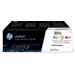 HP 201X – CF253XM  zestaw 3 oryginalnych wkładów z tonerem LaserJet XL, błękitny/purpurowy/żółty