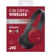 JVC HA-S190BT Headset Wireless Head-band Bluetooth Black, Red thumbnail 3