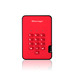 iStorage diskAshur² HDD 3TB Red | Secure Portable Hard Drive |AES-XTS 256-bit Hardware Encryption | PIN protected | OS & Platform Independent | TAA Compliant |Brute force hack defence | Dust/Water Resistant thumbnail 1