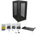StarTech.com Gabinete Rack para Servidores 24U 19" 4 Postes - Rack de Servidores con Cerradura y Seguro - Rack con Ruedas y Rieles de Montaje Ajustables para Equipo de Red