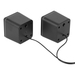 Manhattan 2600 Series Speaker System, Two Speakers, Black/Silver, USB for Stereo Audio and Power, Output: 2x 3W, Decent Sound, Integrated rotary volume control, USB-C/USB-A Adapter, Cable 1.4m, Three Year Warranty thumbnail 4