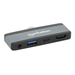 Manhattan 190404 base para laptop o replicador de puertos Alámbrico USB 3.2 Gen 2 (3.1 Gen 2) Type-C Gris