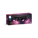 Philips Hue Fugato Opbouwspot White and Color - Zwart - 4-spots
