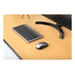 Manhattan Un solo receptor USB-A Nano para ambos, teclado inalámbrico con 12 teclas multimedia/función, mouse óptico ambidiestro con tres botones y rueda de desplazamiento, 1200 ppp, negro/plateado