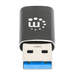 Manhattan 153980 cambiadores de género de cables USB A USB C Negro