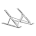 Manhattan Soporte ergonómico, plegable en seis posiciones, para laptops y otros dispositivos de hasta 15.6" y 5 kg, ligero, aluminio de alta calidad con revestimiento UV, ventilado, plata