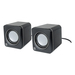 Manhattan 2600 Series Speaker System, Small Size, Big Sound, Two Speakers, Stereo, USB power, Output: 2x 3W, 3.5mm plug for sound, In-Line volume control, Cable 0.9m, Black/Grey, Three Year Warranty thumbnail 1