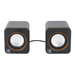 Manhattan 2600 Series Speaker System, Two Speakers, Black/Orange, USB for Stereo Audio and Power, Output: 2x 3W, Decent Sound, Integrated rotary volume control, USB-C/USB-A Adapter, Cable 1.4m, Three Year Warranty thumbnail 3