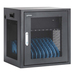 Manhattan Laadkast voor 10 laptops (tot 16"), laden via interne AC-adapters (EU) (installatie van voedingskabels van apparaten vereist), geschikt voor ALLE laptops, iPad, MacBook en Chromebook, vakken 380×30×280 mm, laadtrolley, afsluitbaar
