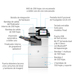 HP Color LaserJet Enterprise Flow Impresora multifunción M776zs, Impresión, copia, escaneo y fax, Impresión a doble cara; Escanear y enviar por correo electrónico
