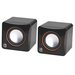 Manhattan 2600 Series Speaker System (Promo), Small Size, Big Sound, Two Speakers, Stereo, USB power, Output: 2x 3W, 3.5mm plug for sound, In-Line volume control, Cable 0.9m, Black, Three Year Warranty thumbnail 1