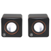 Manhattan 2600 Series Speaker System (Promo), Small Size, Big Sound, Two Speakers, Stereo, USB power, Output: 2x 3W, 3.5mm plug for sound, In-Line volume control, Cable 0.9m, Black, Three Year Warranty thumbnail 3