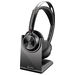 POLY Auriculares USB-C-C Voyager Focus 2 con certificación para Microsoft Teams + adaptador USB-C/A + soporte de carga