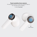 TooQ Bender Wireless Earbuds + Bluetooth Microphone with Charging Case, White thumbnail 4