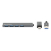 Manhattan 181006 nodo concentrador USB 3.2 Gen 1 (3.1 Gen 1) Type-A 5000 Mbit/s Gris