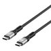 Manhattan USB-C macho a USB-C macho, 2 m (7 ft), USB4 Gen 3x2, 8K@60Hz pantalla única / 4K@60Hz pantalla doble, compatible con Thunderbolt 4, Power Delivery 3.1 compatible con versiones anteriores de 140/100/65 W, negro