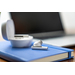 POLY Voyager Free 60+ Audífonos UC arena blanca + Adaptador USB-A BT700 + Estuche de carga con pantalla táctil