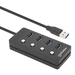 Manhattan 180887 nodo concentrador USB 3.2 Gen 1 (3.1 Gen 1) Type-A 5000 Mbit/s Negro