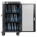 Manhattan Laadtrolley voor 30 laptops (tot 16"), laden via interne AC-adapters (EU) (installatie van voedingskabels van apparaten vereist), geschikt voor ALLE laptops, iPad, MacBook en Chromebook, vakken 380×30×280 mm, landkast, afsluitbaar